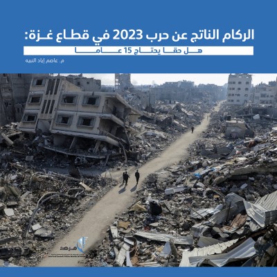 الركام الناتج عن حرب 2023 في قطاع غزة: هل حقاً يحتاج 15 عاماً؟