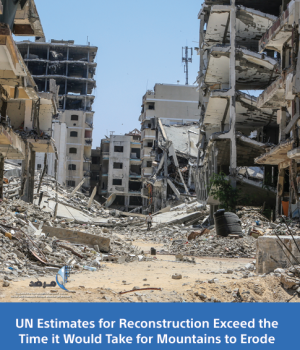 UN Estimates foe Reconstruction Exceed the time it Would Take Mountains to Erode